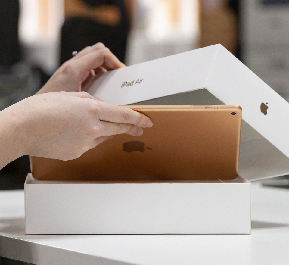 Unboxing of a new iPad Air