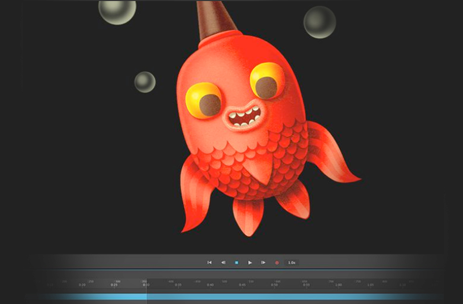 Screenshot of animation software