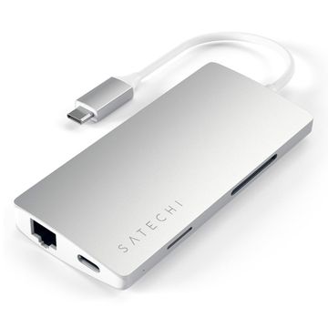 Satechi USB-C Multiport 4K Adapter with Ethernet V2 - Silver image 2