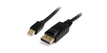 Startech 2m Black Mini DisplayPort to DisplayPort M/M image 1