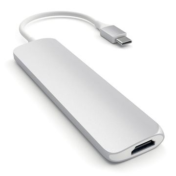 Satechi Aluminum USB-C Slim Multiport Adapter 4K - Silver image 2