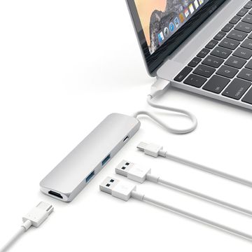 Satechi Aluminum USB-C Slim Multiport Adapter 4K - Silver image 3