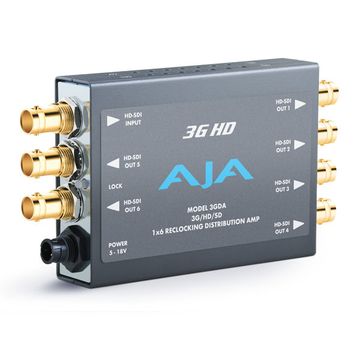 AJA 3GDA 1x6 3G/Hd/SD Reclocking Distribution Amplifier image 1
