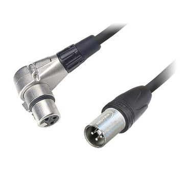 0.5m Male XLR to Right Angled Female XLR Cable for Camcorders image 1