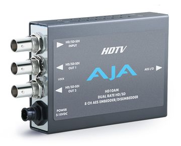 AJA HD10AM HD/SD 8-Channel AES Embedder/Disembedder image 1