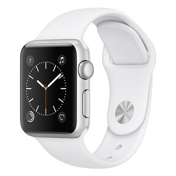 Apple Watch S1 38mm Silver Aluminium Case with White Sport Band image 1