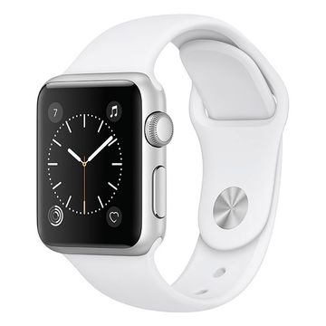 Apple Watch S1 42mm Silver Aluminium Case with White Sport Band image 1
