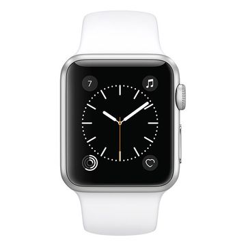 Apple Watch S1 42mm Silver Aluminium Case with White Sport Band image 2