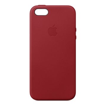 Apple iPhone SE Leather Case - Red image 1