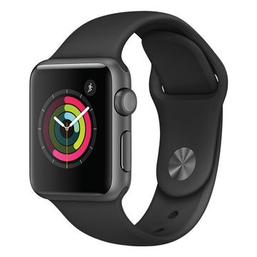 Apple Watch S1 38mm Space Grey Aluminium Case with Black Sport Band image 1
