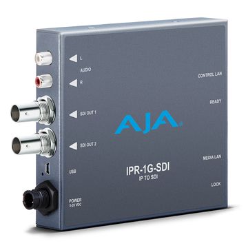 AJA IPR-1G-SDI JPEG 2000 IP Video and Audio to 3G-SDI Converter image 1