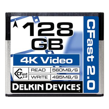 Delkin CFast 2.0 128GB 495MB/s Memory Card image 1