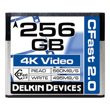 Delkin CFast 2.0 256GB 495MB/s Memory Card image 1