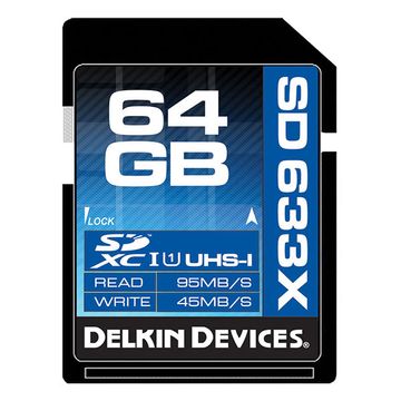 Delkin 64GB SDXC Elite UHS-1 633X Memory Card - 95MB/S image 1