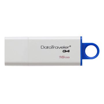 Kingston DataTraveler Gen4 16GB USB 3.0 Flash Drive - White & Blue image 1