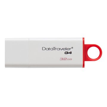 Kingston DataTraveler Gen4 32GB USB 3.0 Flash Drive - White & Red image 1