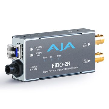AJA 2-Channel Single Mode LC Fiber to 3G-SDI Receiver image 1