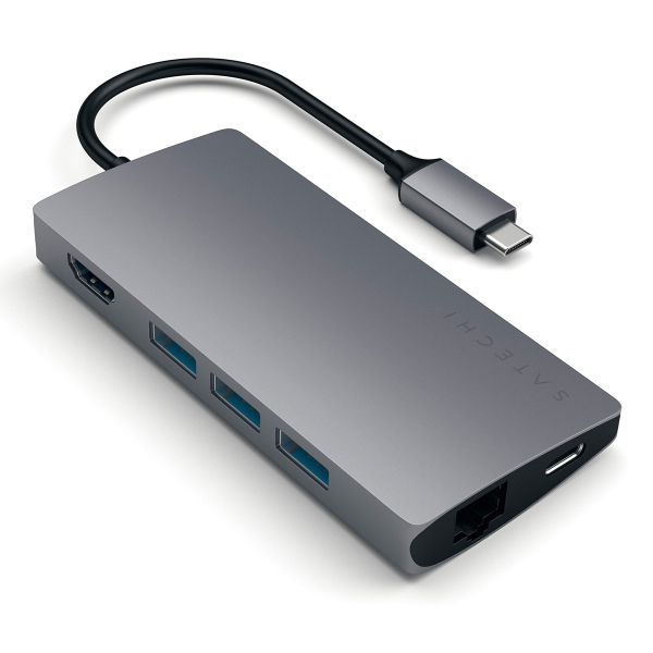 Satechi USB-C Multiport 4K Adapter with Ethernet V2 - Space Grey