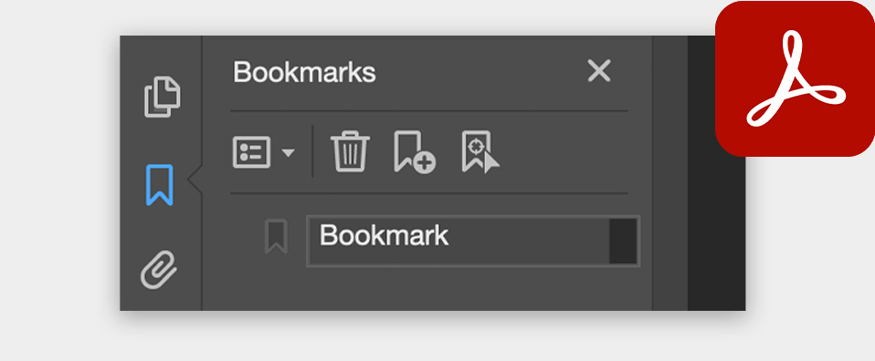 Bookmarks in Adobe Acrobat