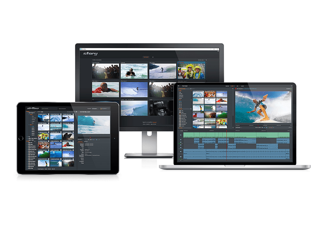 EditShare software on various devices